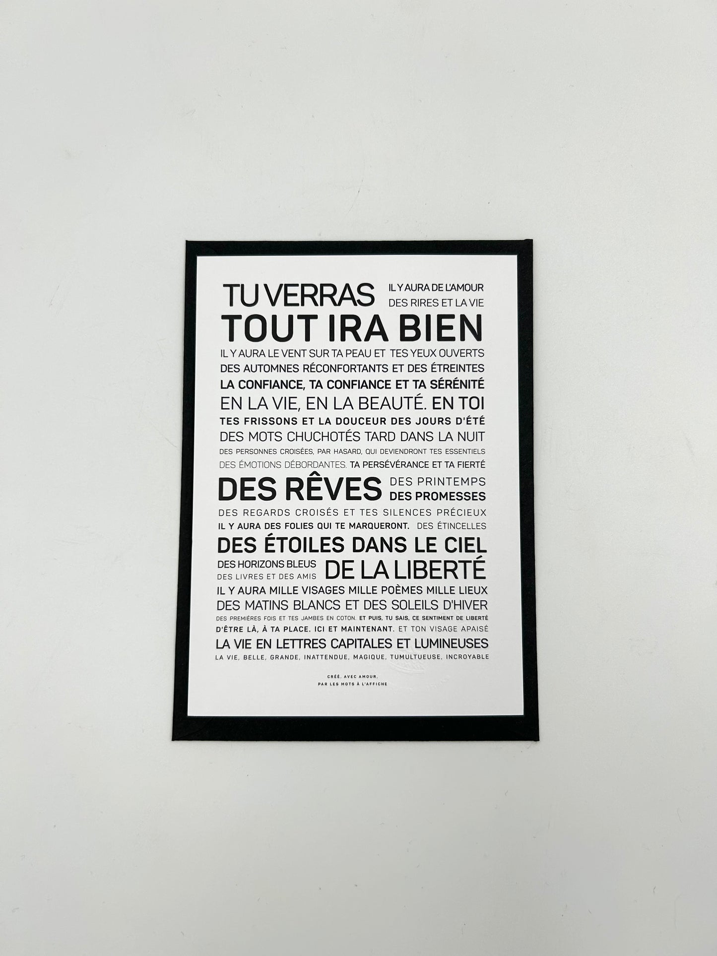 Carte postale Les mots à l'affiche