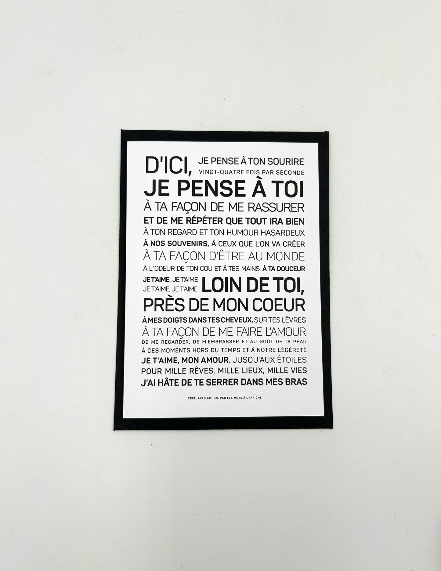 Carte postale Les mots à l'affiche