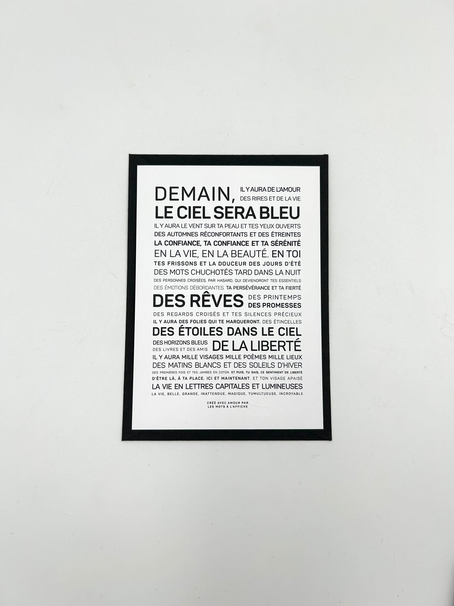 Carte postale Les mots à l'affiche